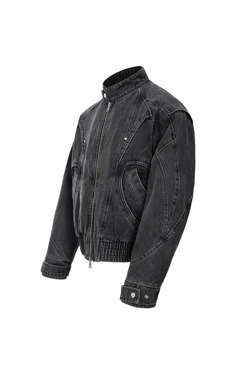 Obsidian Fragmented Denim Jacket