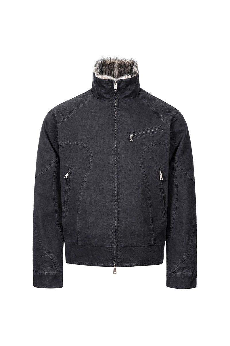CATSSTAC Washed Thick Hooded Canvas Jacket
