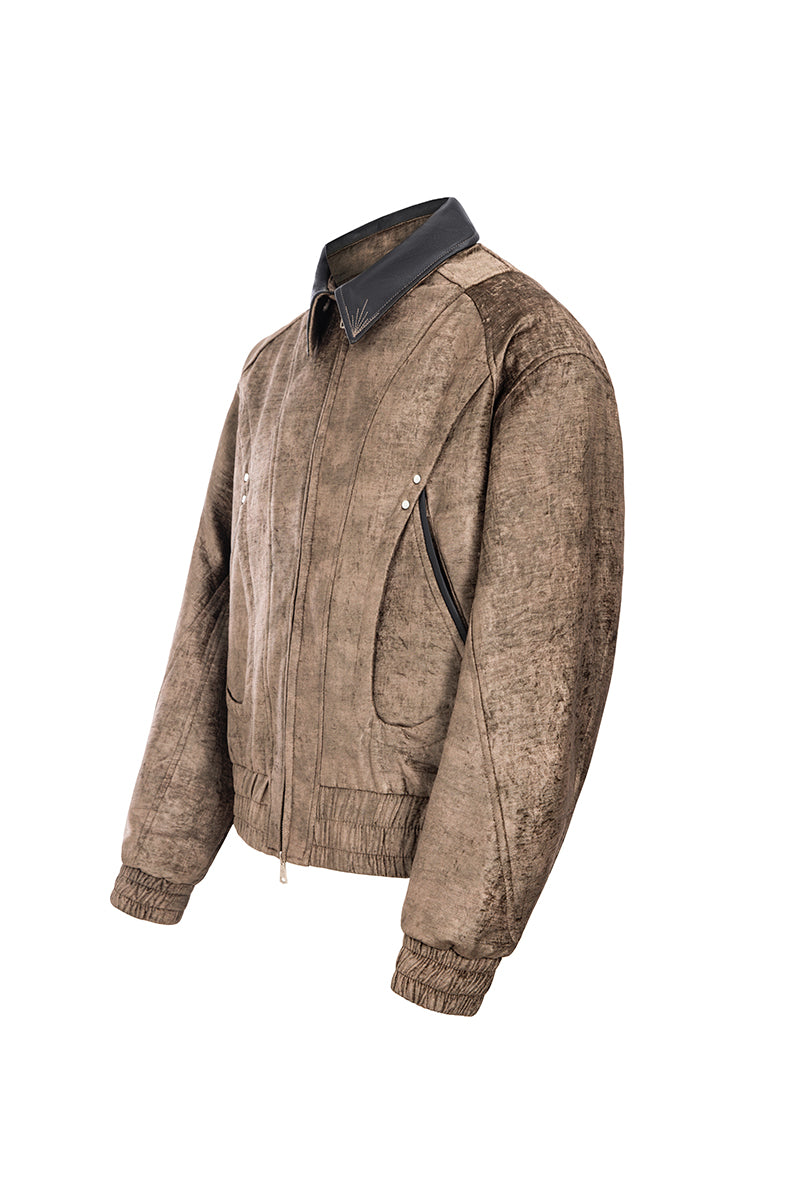 Jade Shadow Embroidered Shearling Jacket