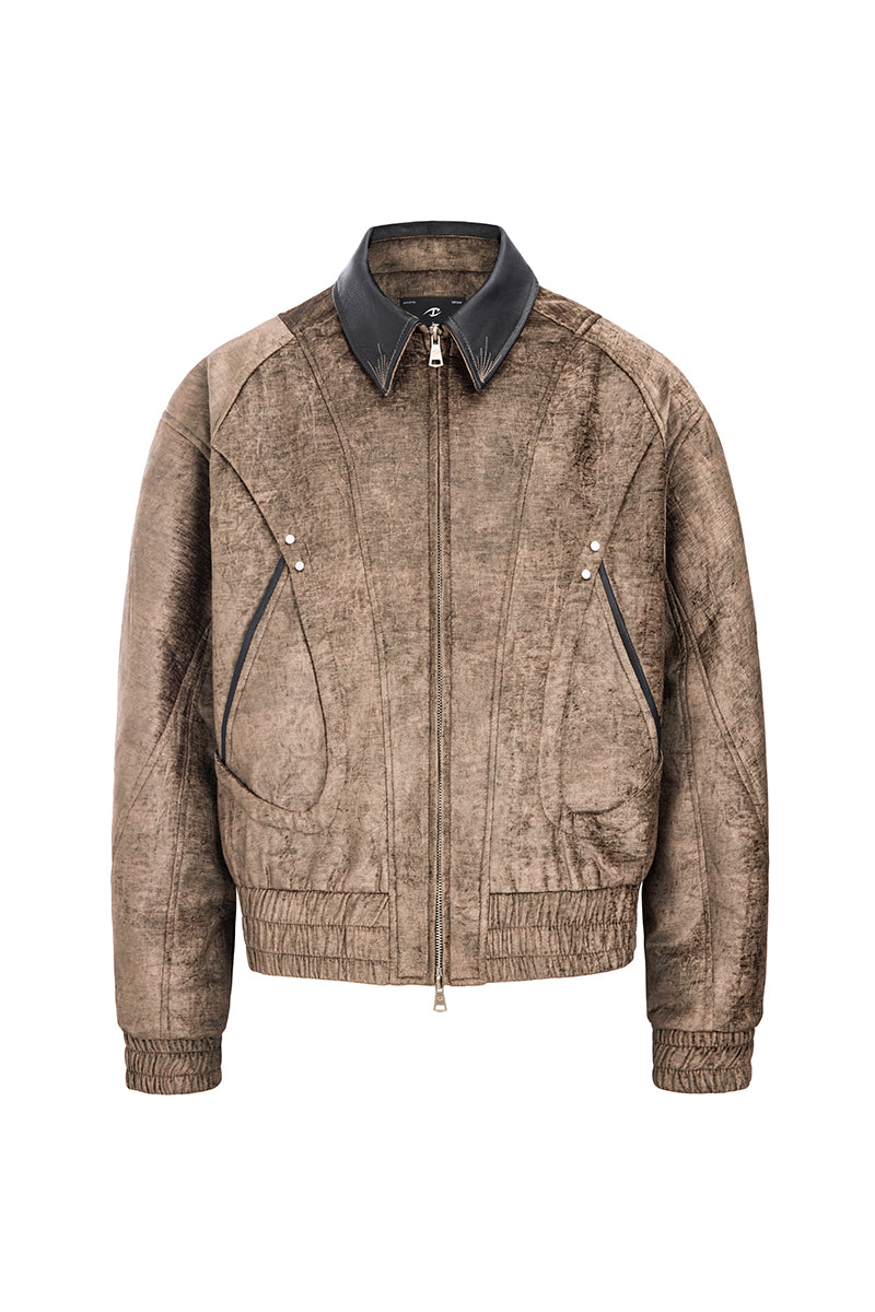 Jade Shadow Embroidered Shearling Jacket