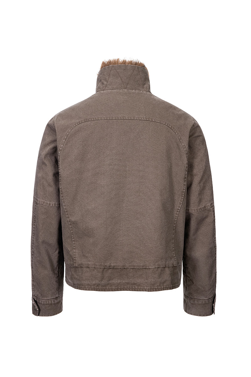 CATSSTAC Washed Thick Hooded Canvas Jacket
