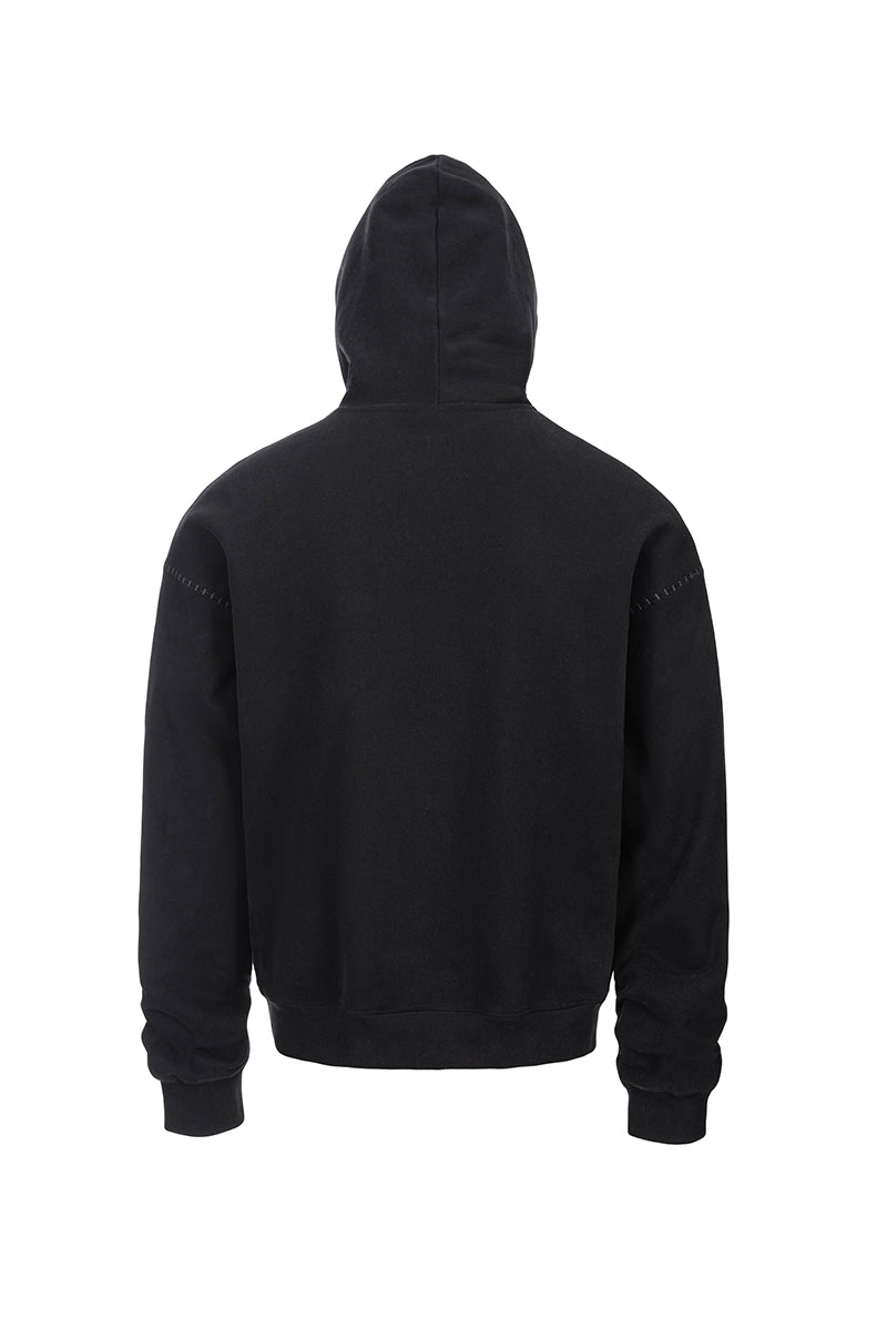 CATSSTAC Ribbed hand-stitched knit hoodie