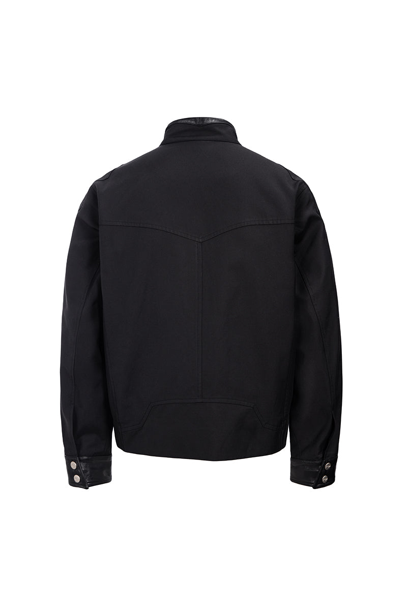 Saints Shearling Paneled Harrington Jacket