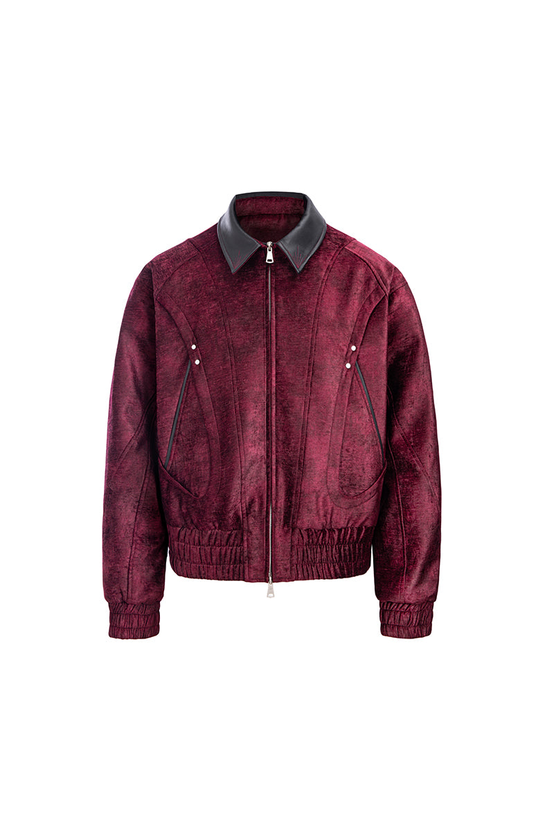 Jade Shadow Embroidered Shearling Jacket