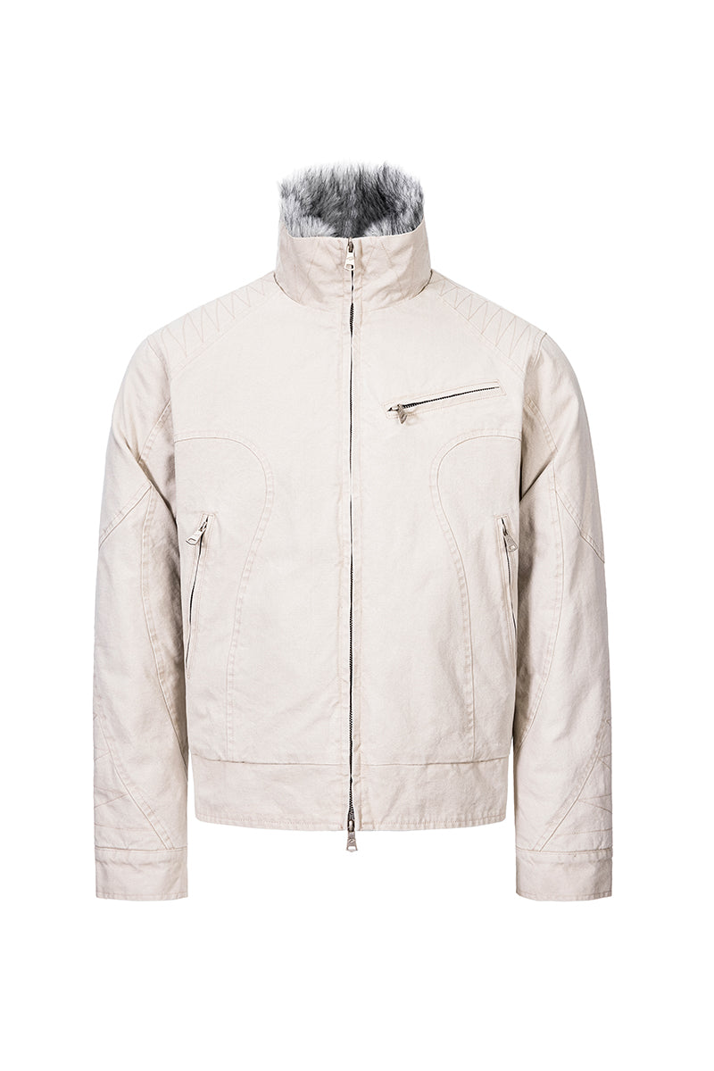 CATSSTAC Washed Thick Hooded Canvas Jacket