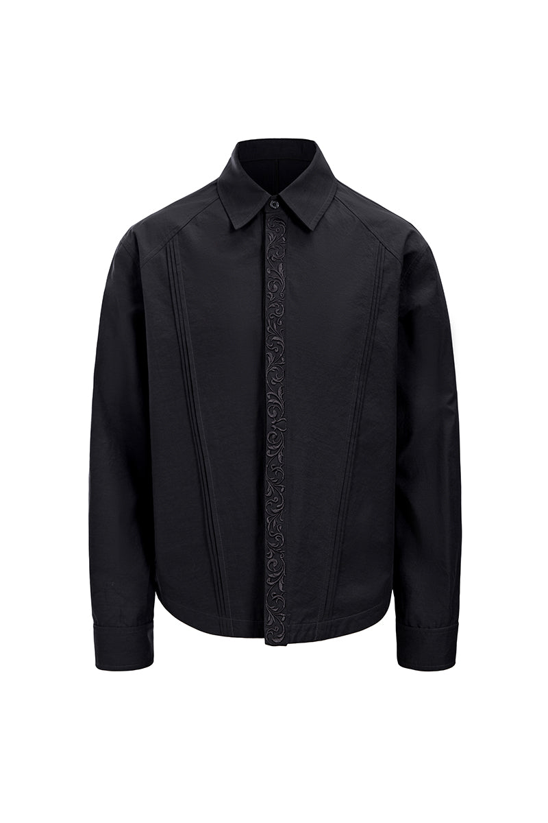 CATSSTAC Embroidered Shirt with Preserved Flowers