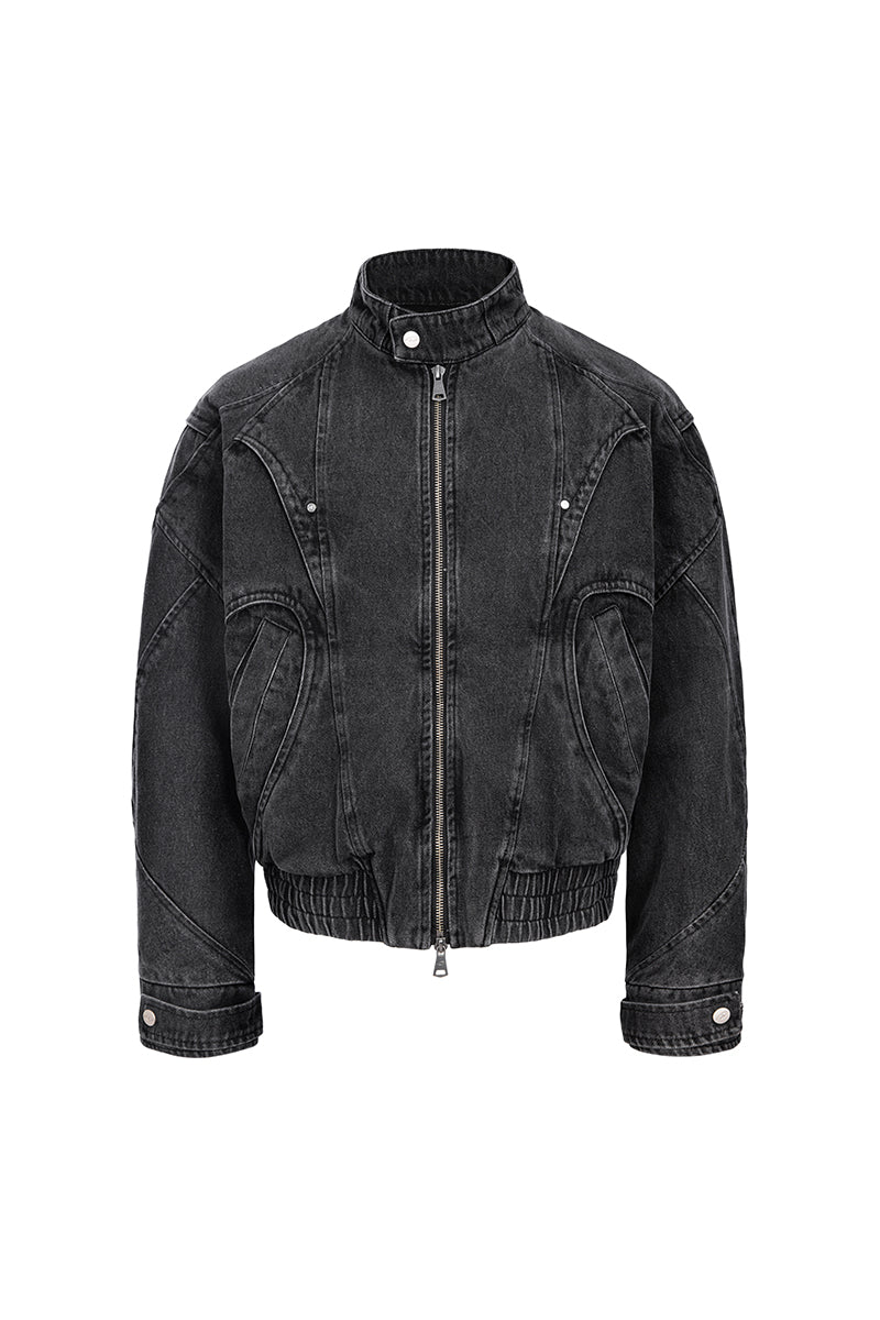 Obsidian Fragmented Denim Jacket