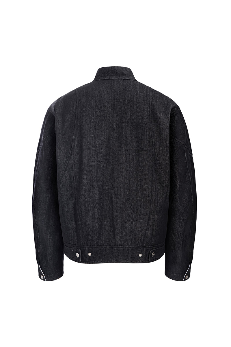 CATSSTAC Raw denim Harrington jacket