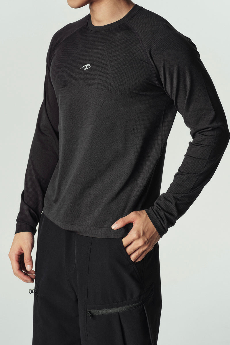 CATSSTAC Seamless Printed Long-Sleeve Sports Top