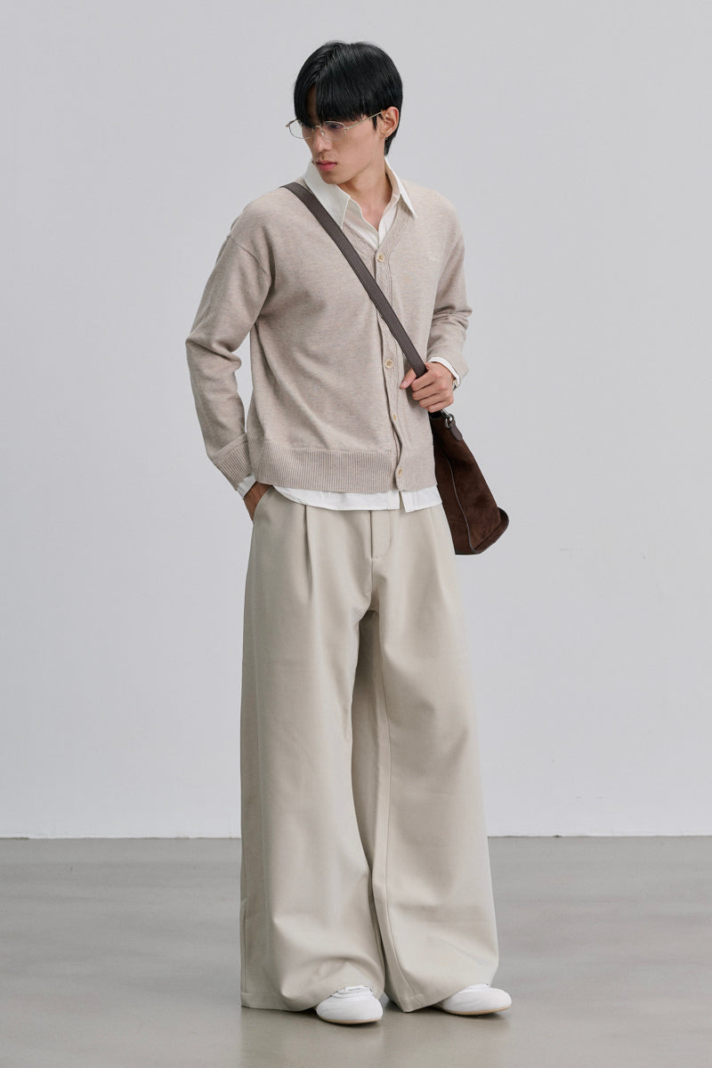 CATSSTAC Mock-layered cardigan sweater