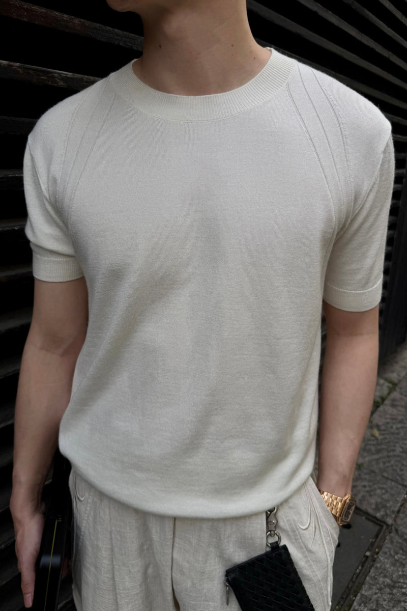 CATSSTAC 50 Wool-blend short-sleeve knit top