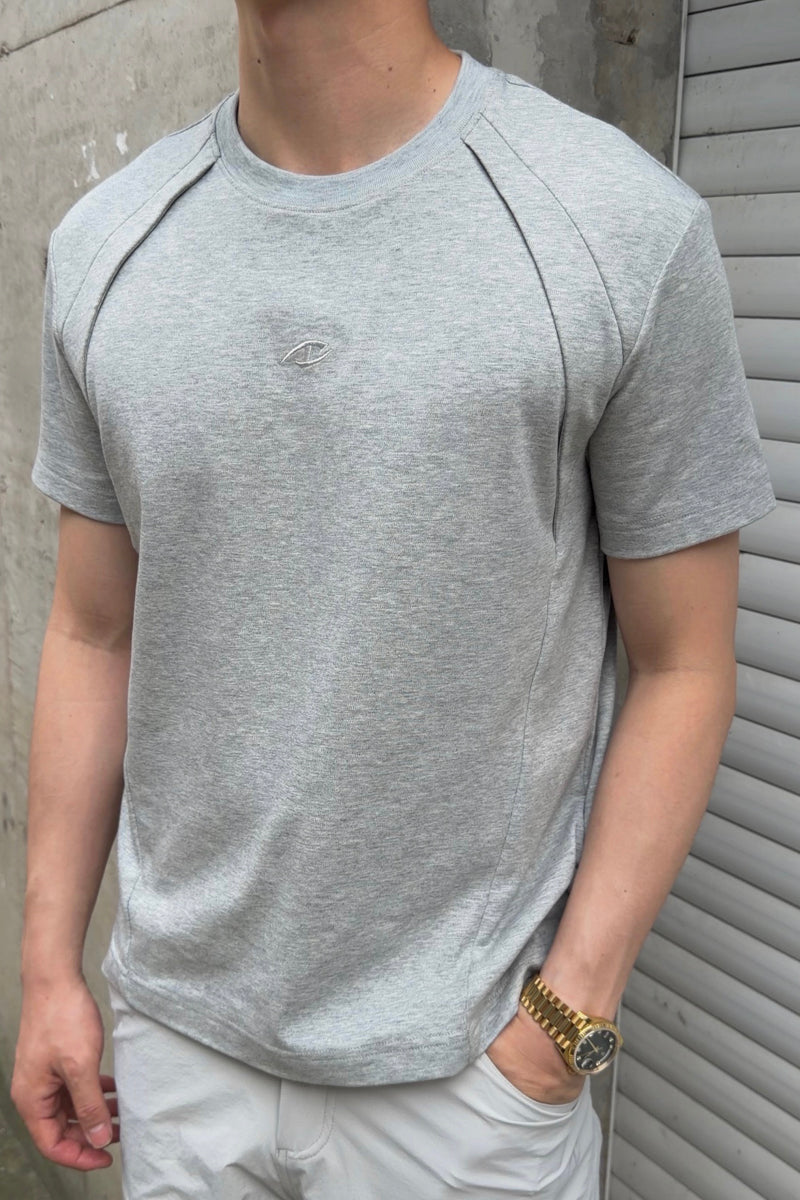 CATSSTAC 100% Cotton Short-Sleeve T-Shirt with Detachable Collar