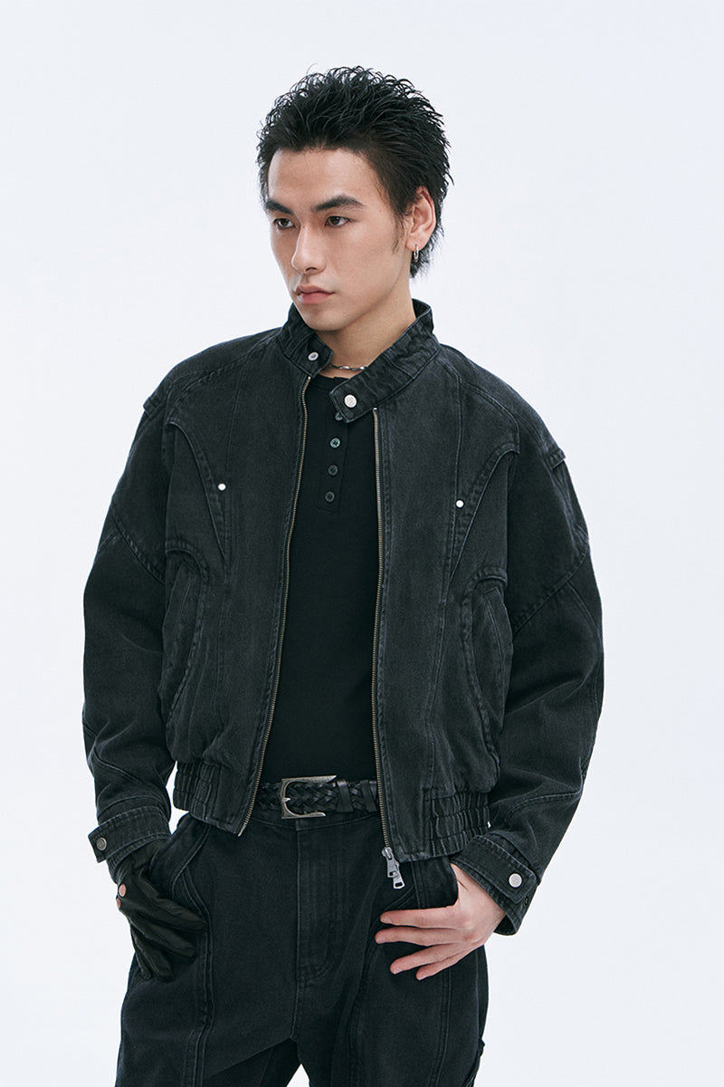 Obsidian Fragmented Denim Jacket