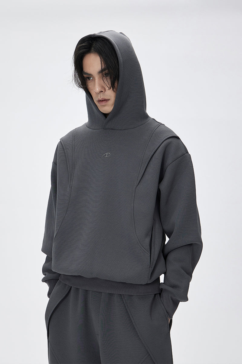 CATSSTAC detachable panel cut space cotton sweatshirt