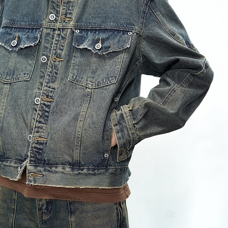 Broken Stone Wash Denim Jacket