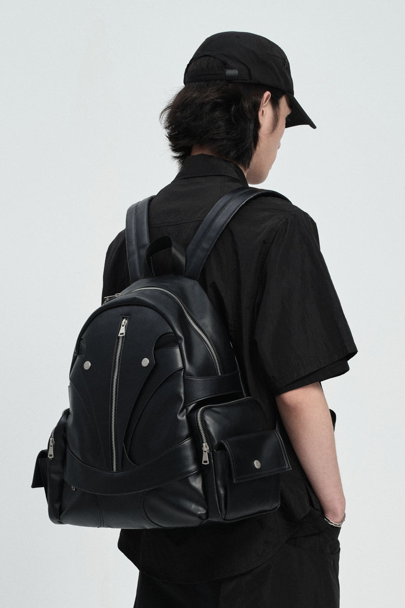 Monster Story Leather  Backpack