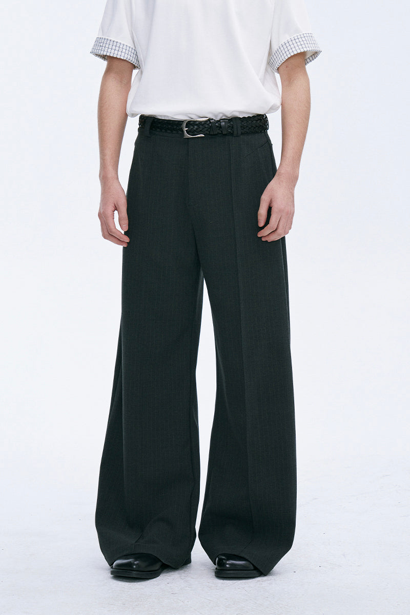 CATSSTAC A-line striped trousers