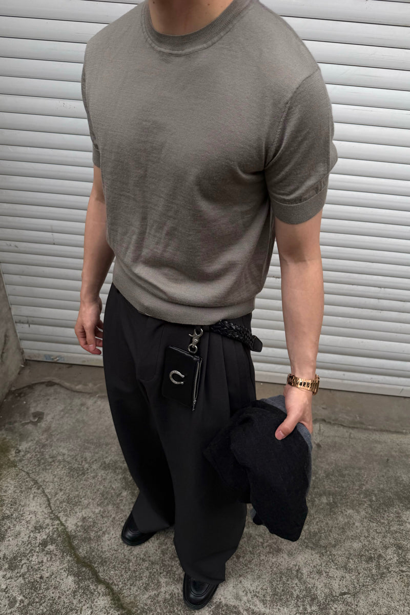 CATSSTAC 100% wool short-sleeve shirt