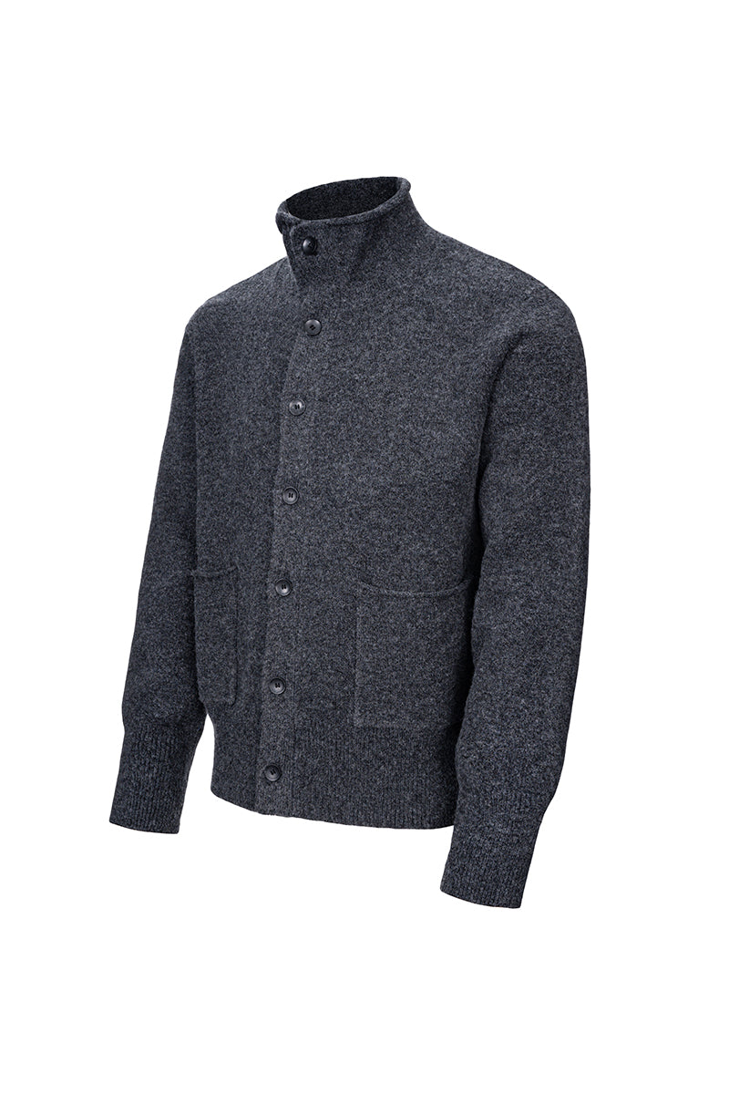 CATSSTAC Collared knit wool cardigan
