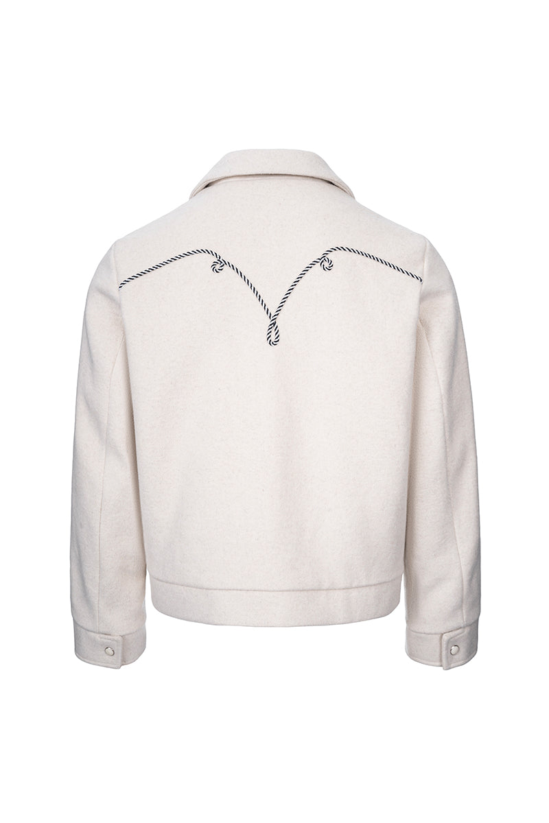 CATSSTAC Specter Raw Denim Aviator-Buckle Harrington