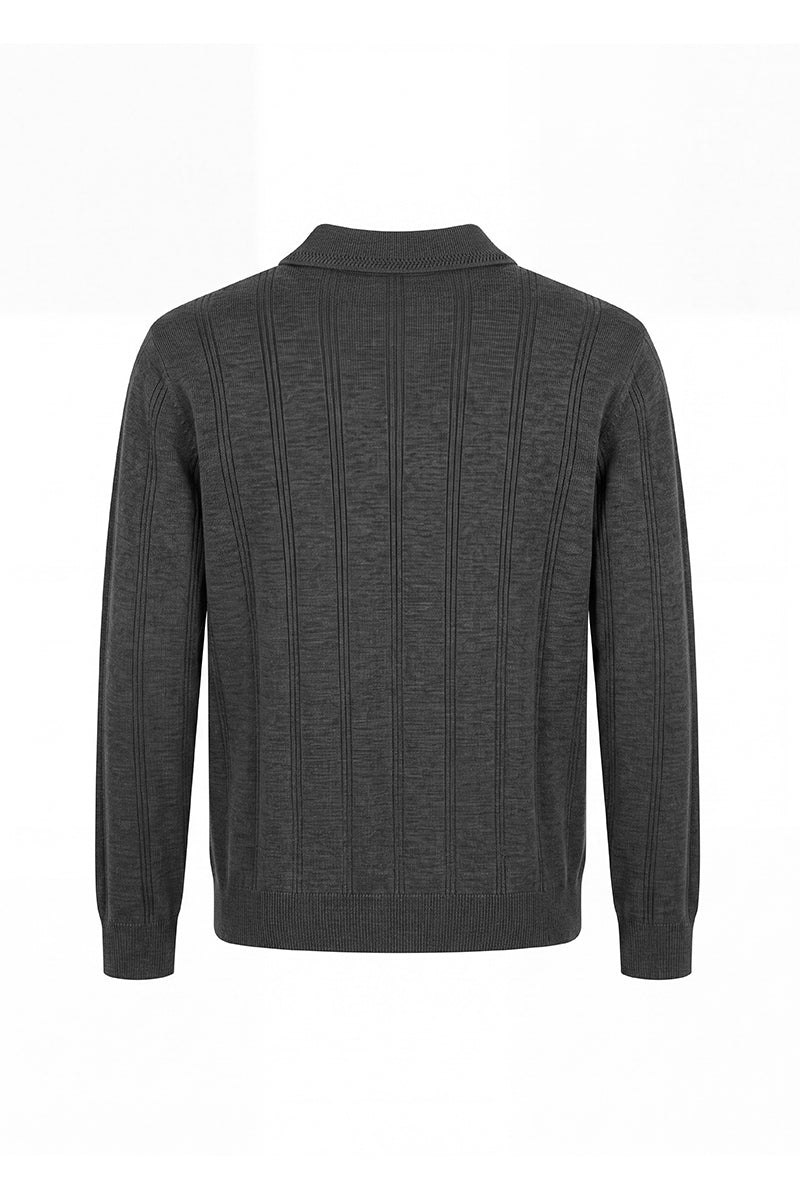 CATSSTAC Seagull-collar long-sleeve top in a silk-wool blend