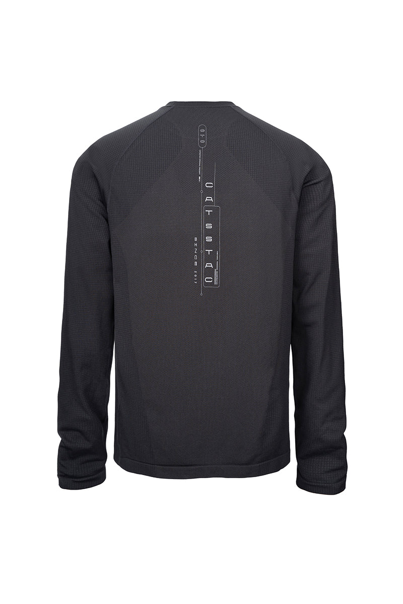 CATSSTAC Seamless Printed Long-Sleeve Sports Top