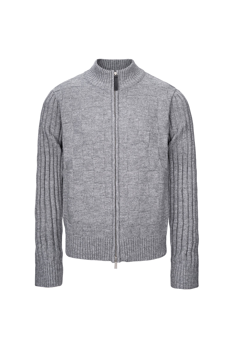 CATSSTAC Checkered wool-blend cardigan