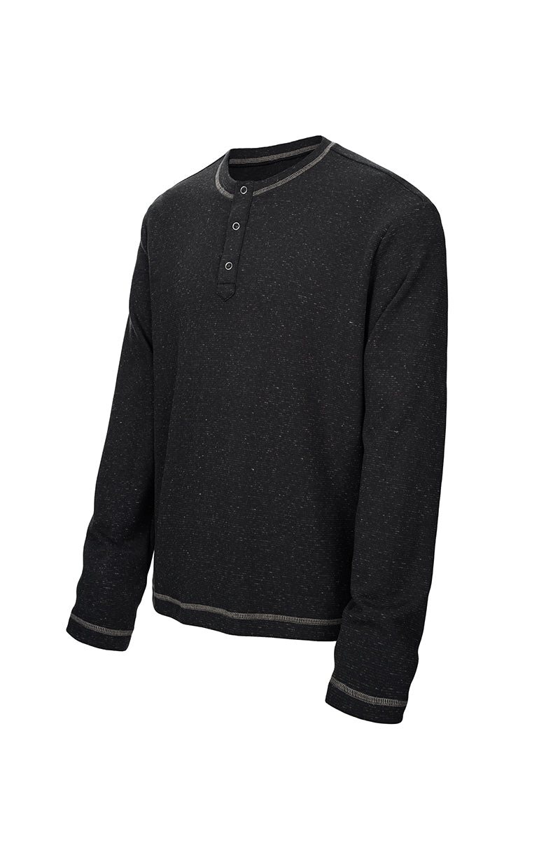 CATSSTAC Dusk Linen Fleece Striped Henley