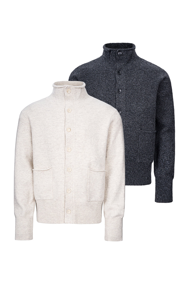 CATSSTAC Collared knit wool cardigan