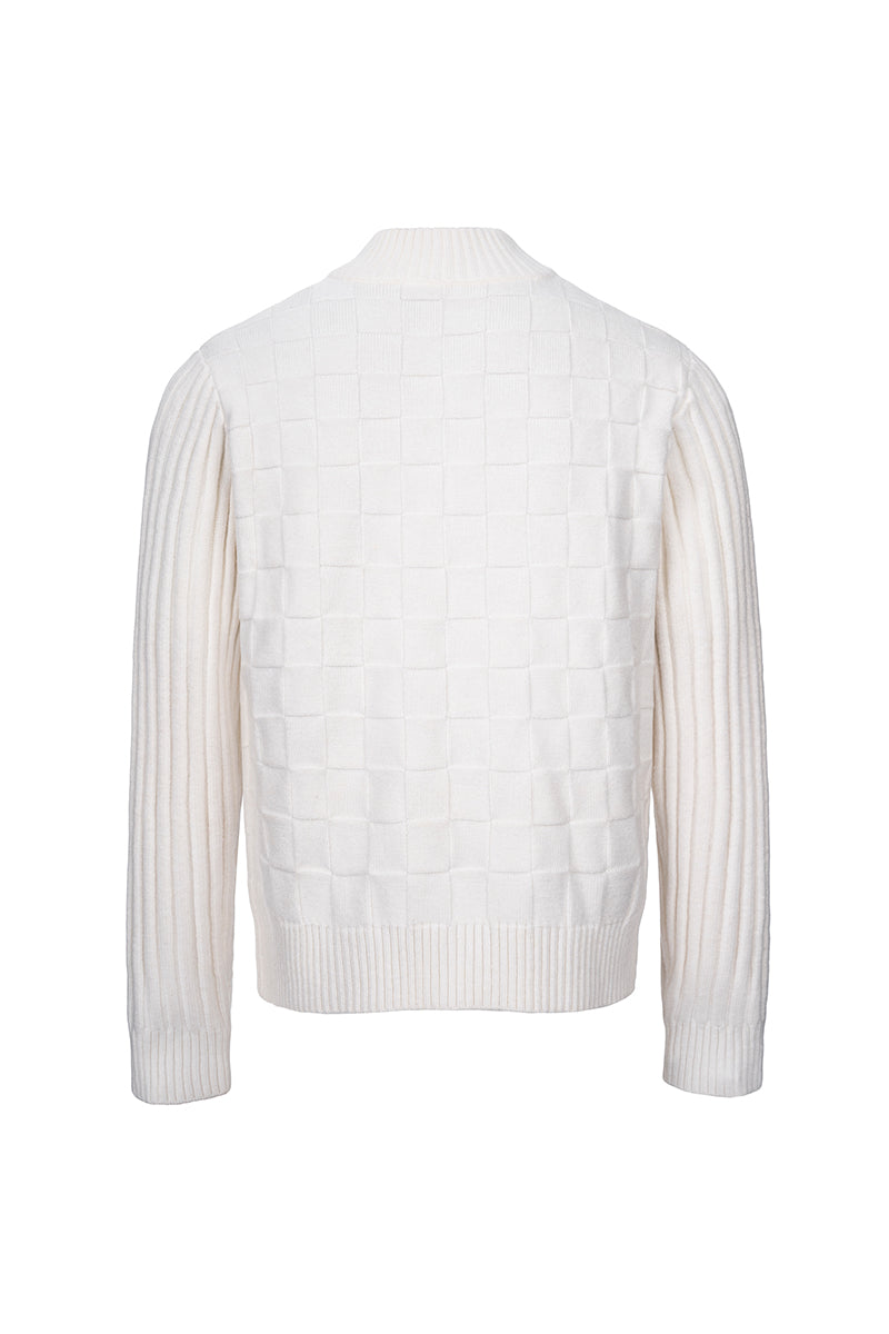 CATSSTAC Checkered wool-blend cardigan