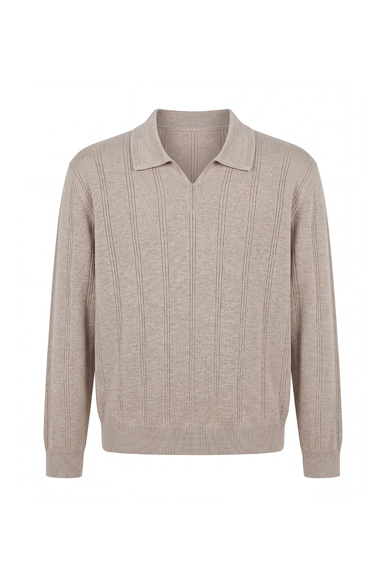CATSSTAC Seagull-collar long-sleeve top in a silk-wool blend