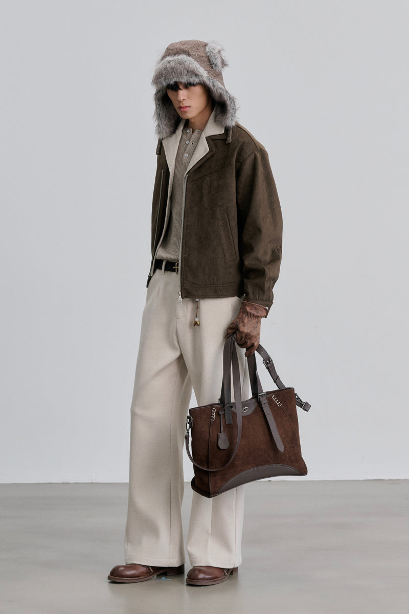 CATSSTAC Traveler Wool-Blend Tailored Wide-Leg Trousers
