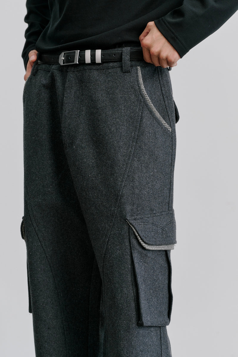 CATSSTAC Inkwhisper Wool-Blend Colorblock Utility Pants