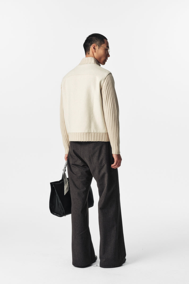 CATSSTAC Twilight Cloud 50% Wool-Blend Knit-Sleeve Jacket