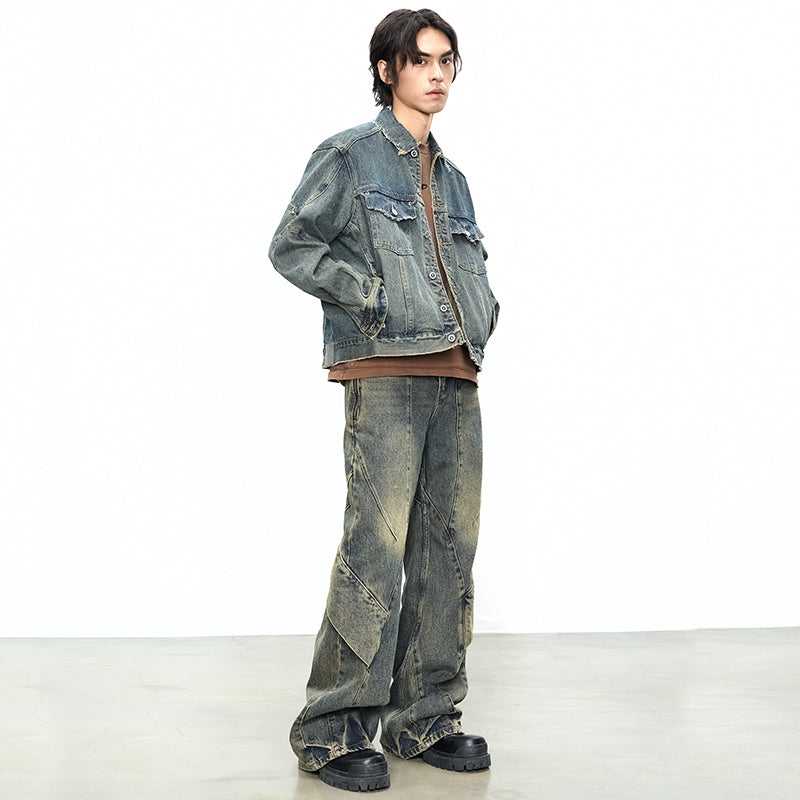 Broken Stone Wash Denim Jacket