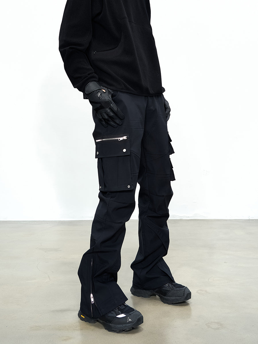 Multi-pockets Bullet Bootcut Pants
