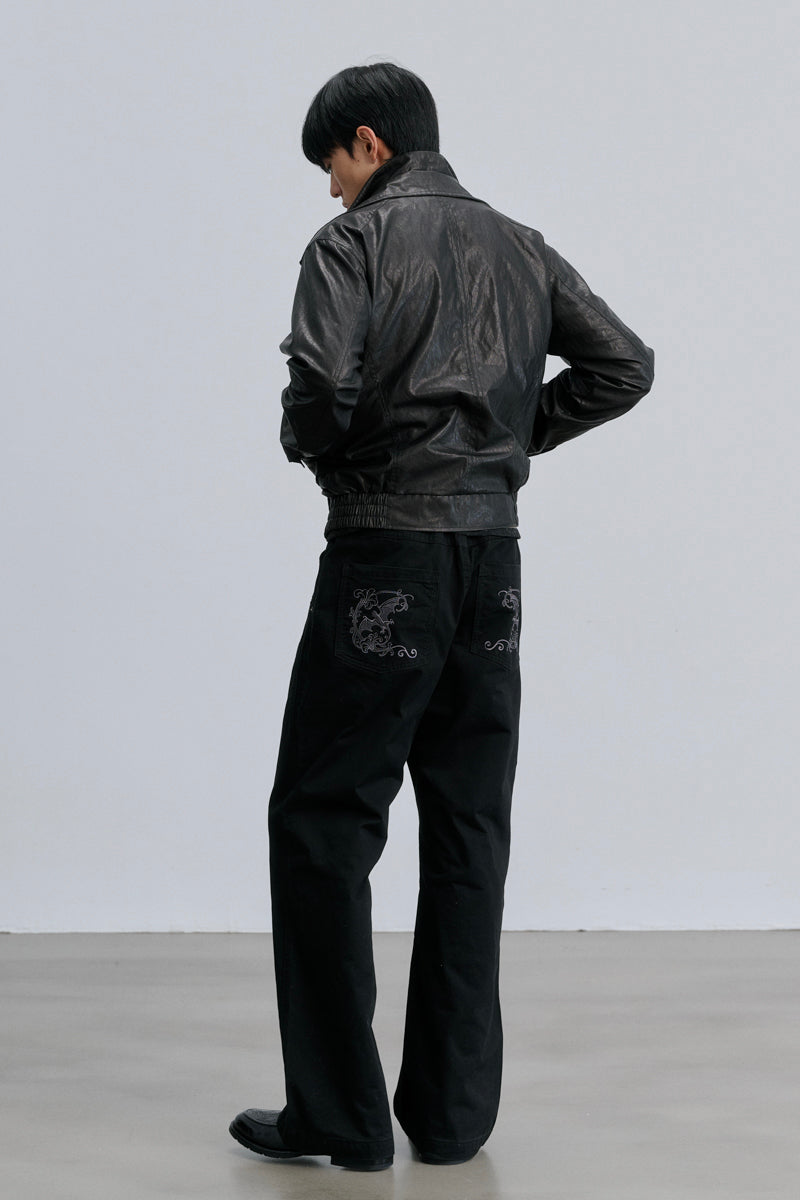 CATSSTAC Peregrine Faux-Layered PU Leather Jacket