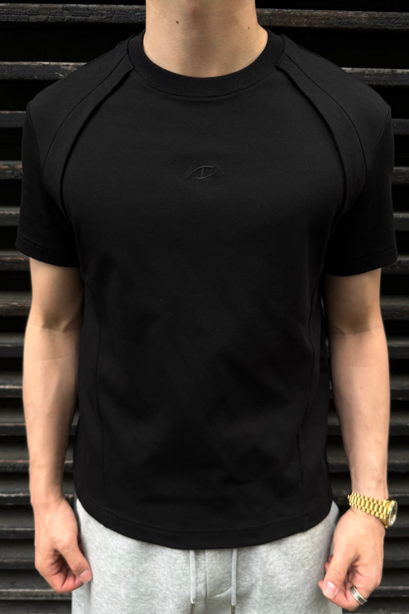CATSSTAC 100% Cotton Short-Sleeve T-Shirt with Detachable Collar