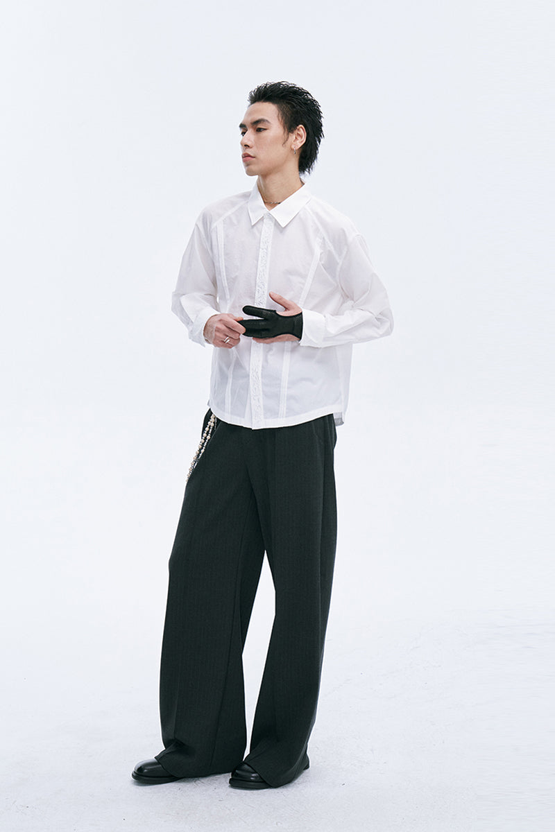 CATSSTAC Embroidered Shirt with Preserved Flowers