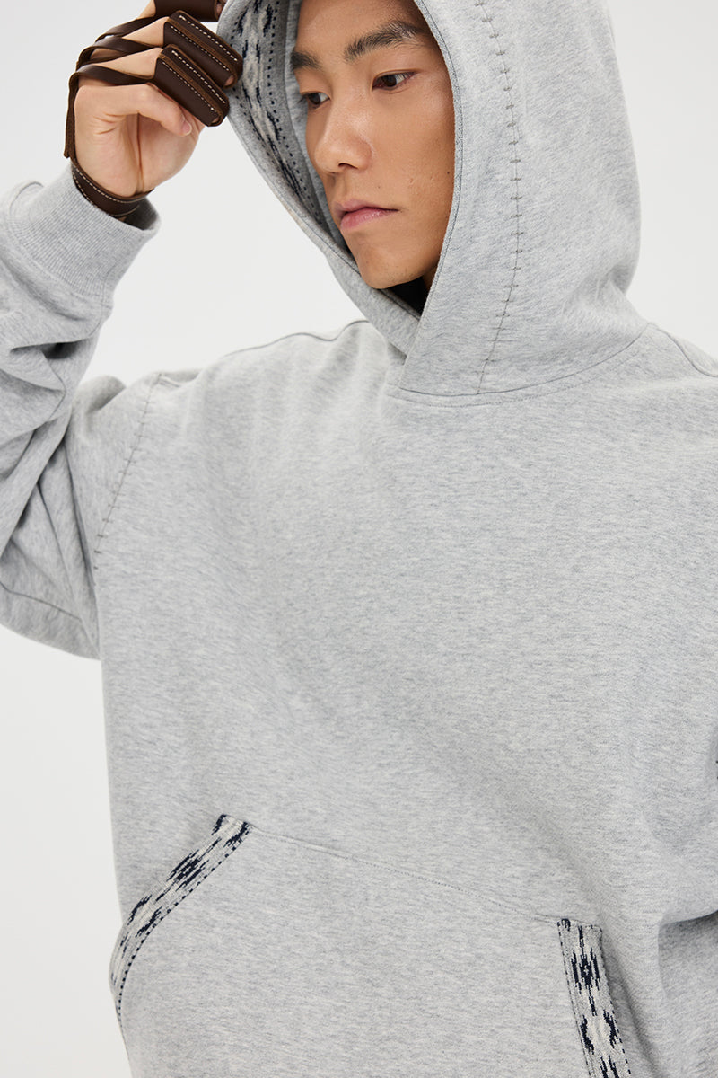 CATSSTAC Ribbed hand-stitched knit hoodie