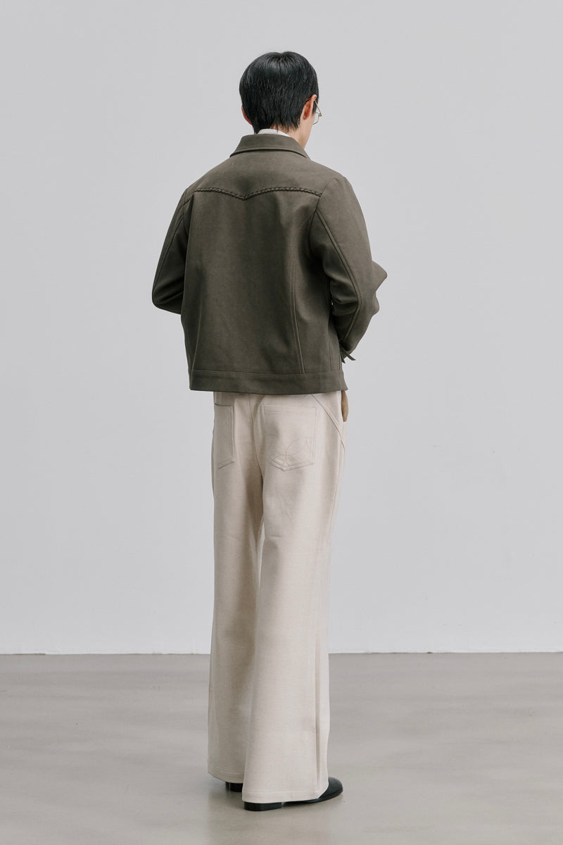 CATSSTAC Suede Embroidered Harrington Jacket