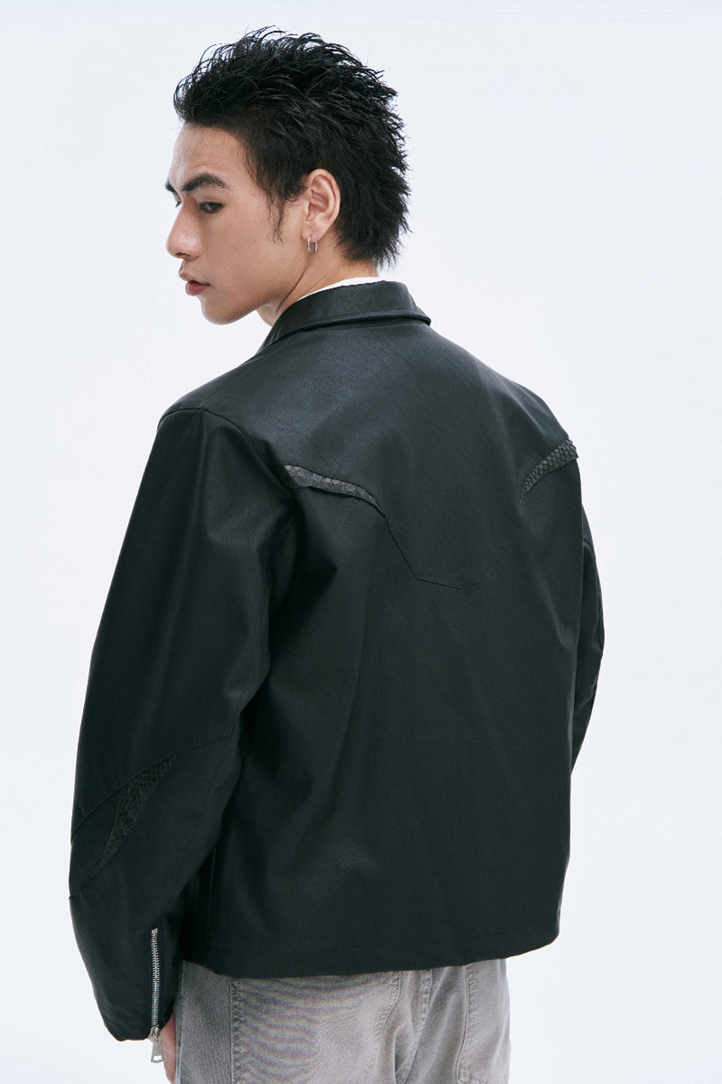 Ling Snake Python Patchwork Jacket