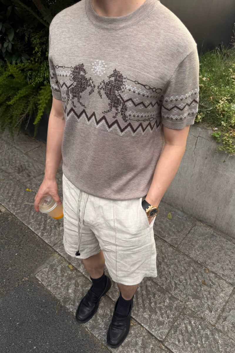 CATSSTAC 100% linen shorts