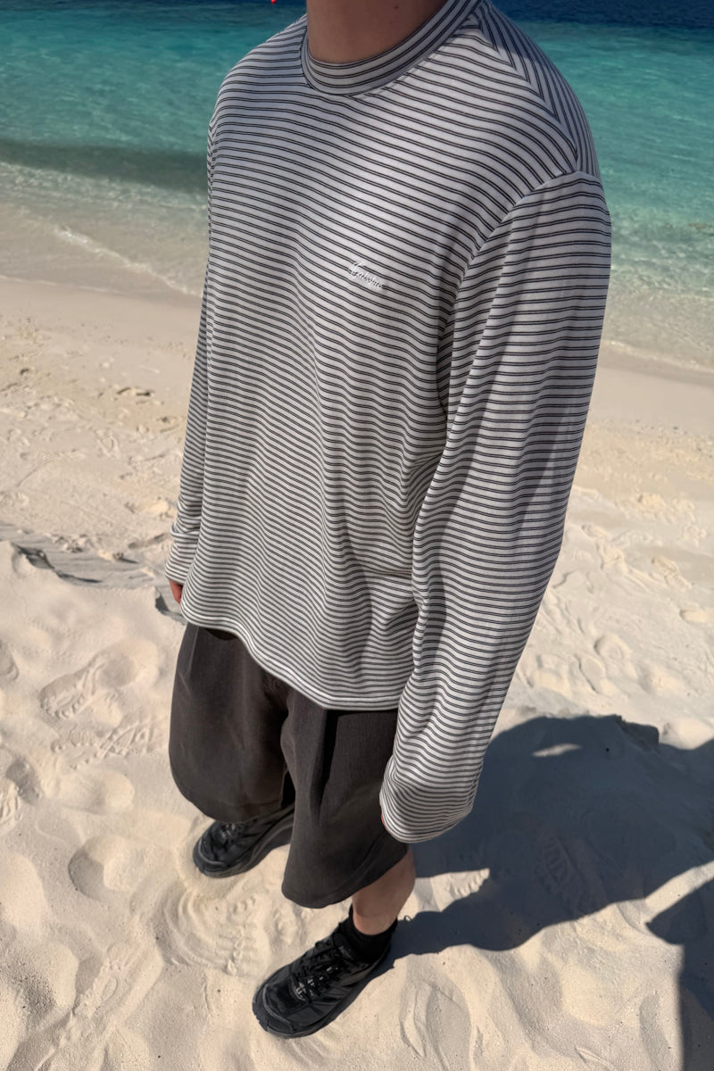 CATSSTAC Silk-cotton-wool striped base layer top
