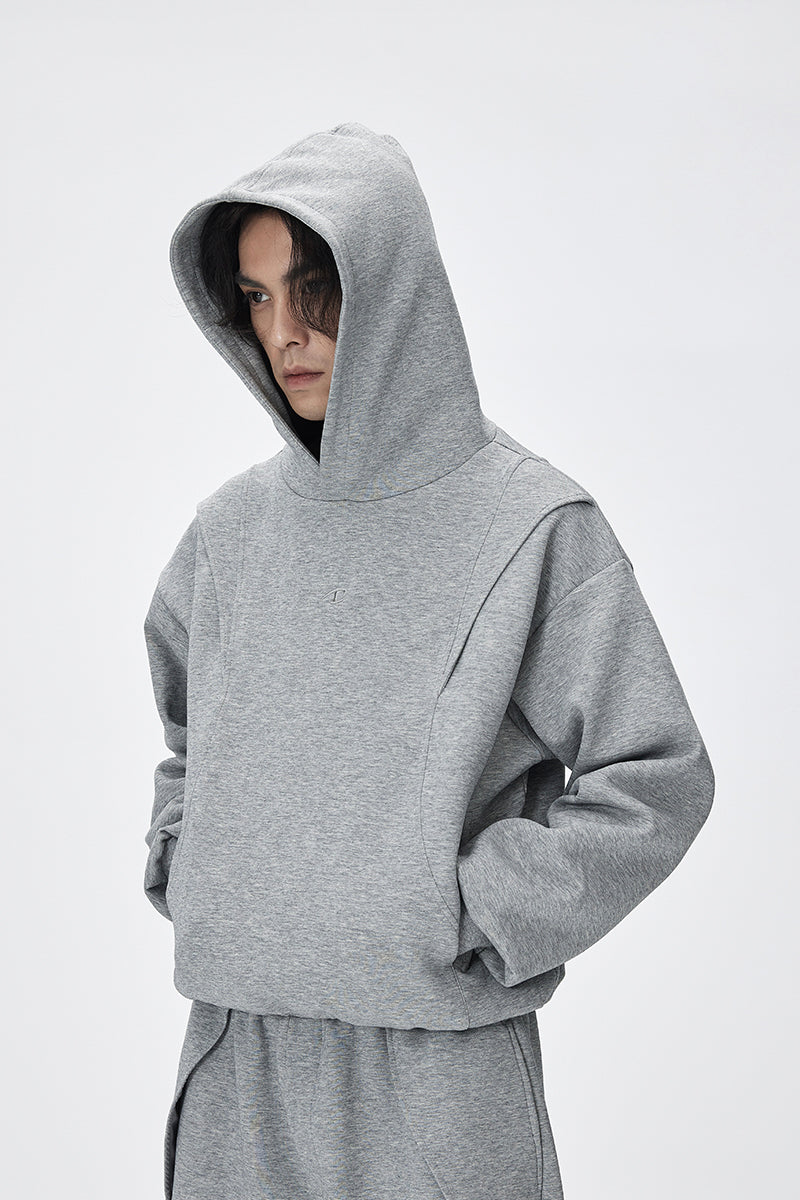 CATSSTAC detachable panel cut space cotton sweatshirt
