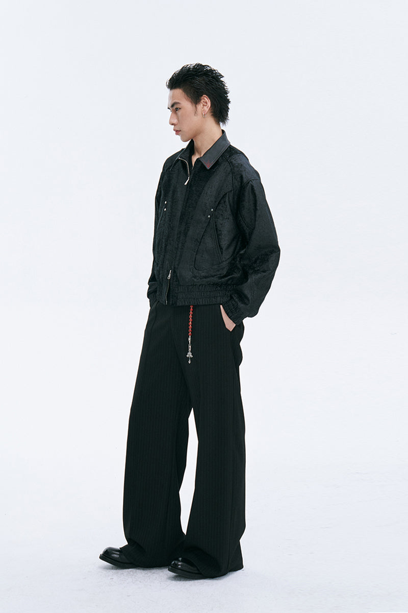 Jade Shadow Embroidered Shearling Jacket