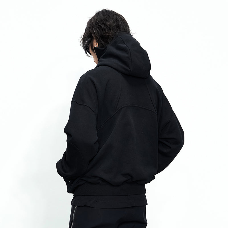 Threaded Half Zip-up Hoodie