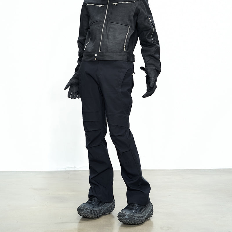 Piece-cut Waterproof Bootcut Trousers