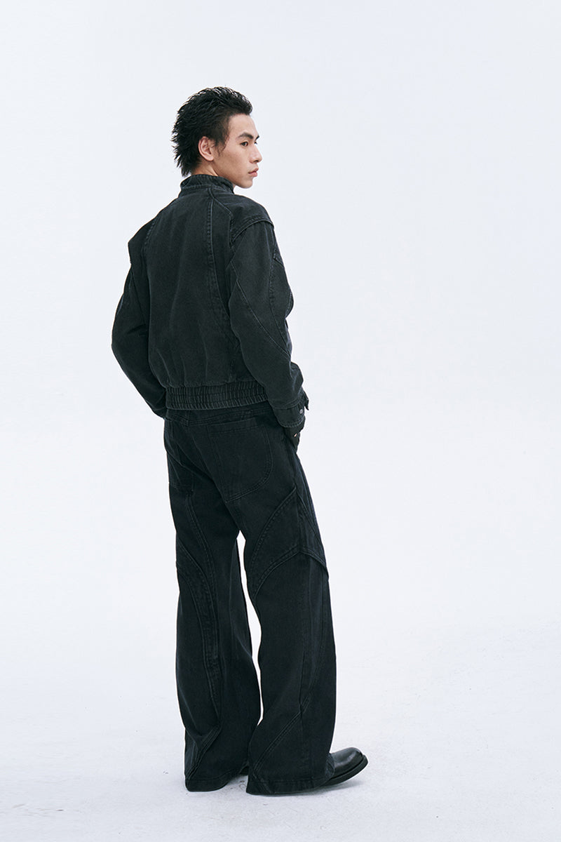 Obsidian Fragmented Denim Jacket