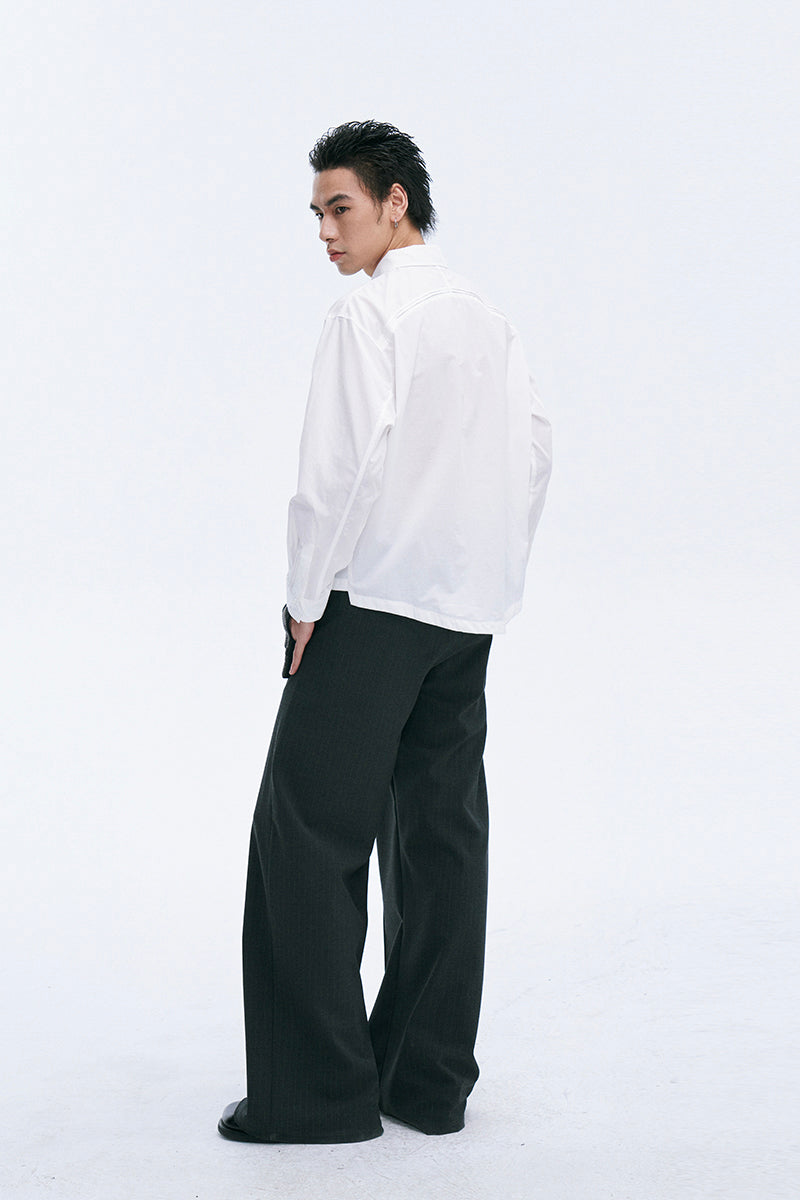 CATSSTAC A-line striped trousers